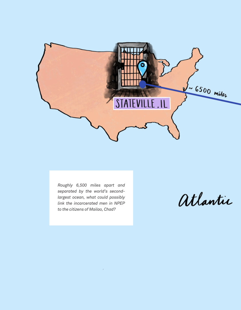 Roughly 6,500 miles apart and separated by the world’s second- argest ocean, what could possibly link the incarcerated men in NPEP to the citizens of Mailao, Chad? 